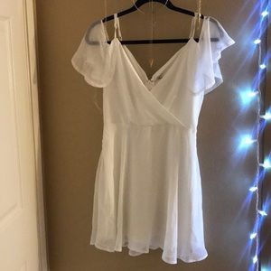 White chiffon dress